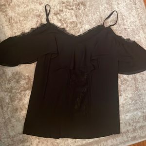 Off the shoulder with straps and lace detail top